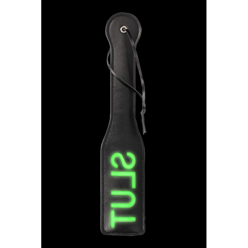 'Slut'' Paddle - Glow in the Dark - Black/Neon Green